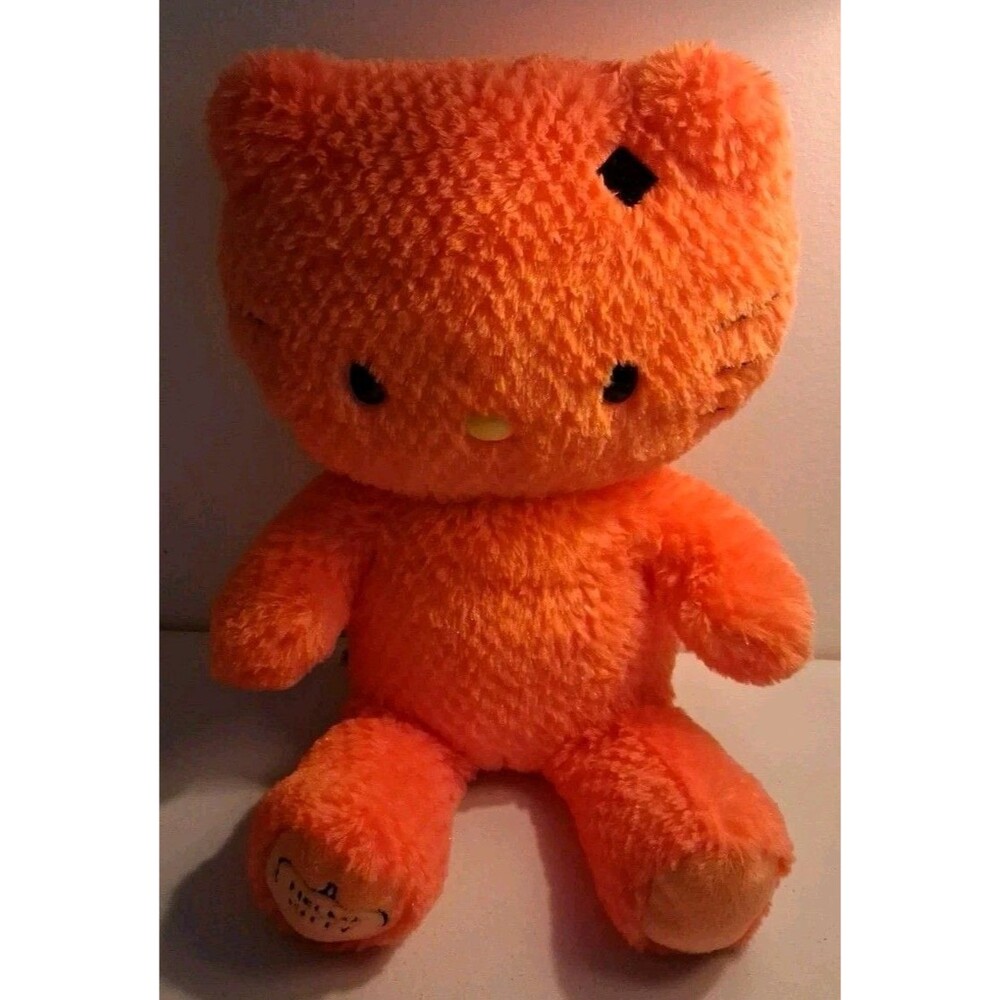Hello Kitty x Build a Bear Halloween Pumpkin Orange Waffle 2010 Rare Sanrio